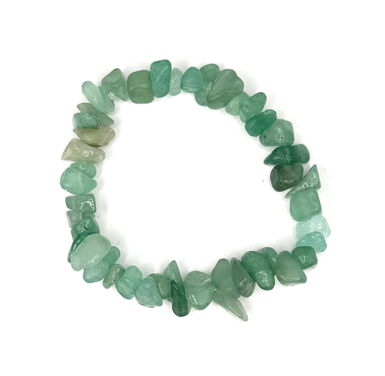 Green Aventurine Chip Beaded Bracelet – 4-5mm | Handmade, Stretch