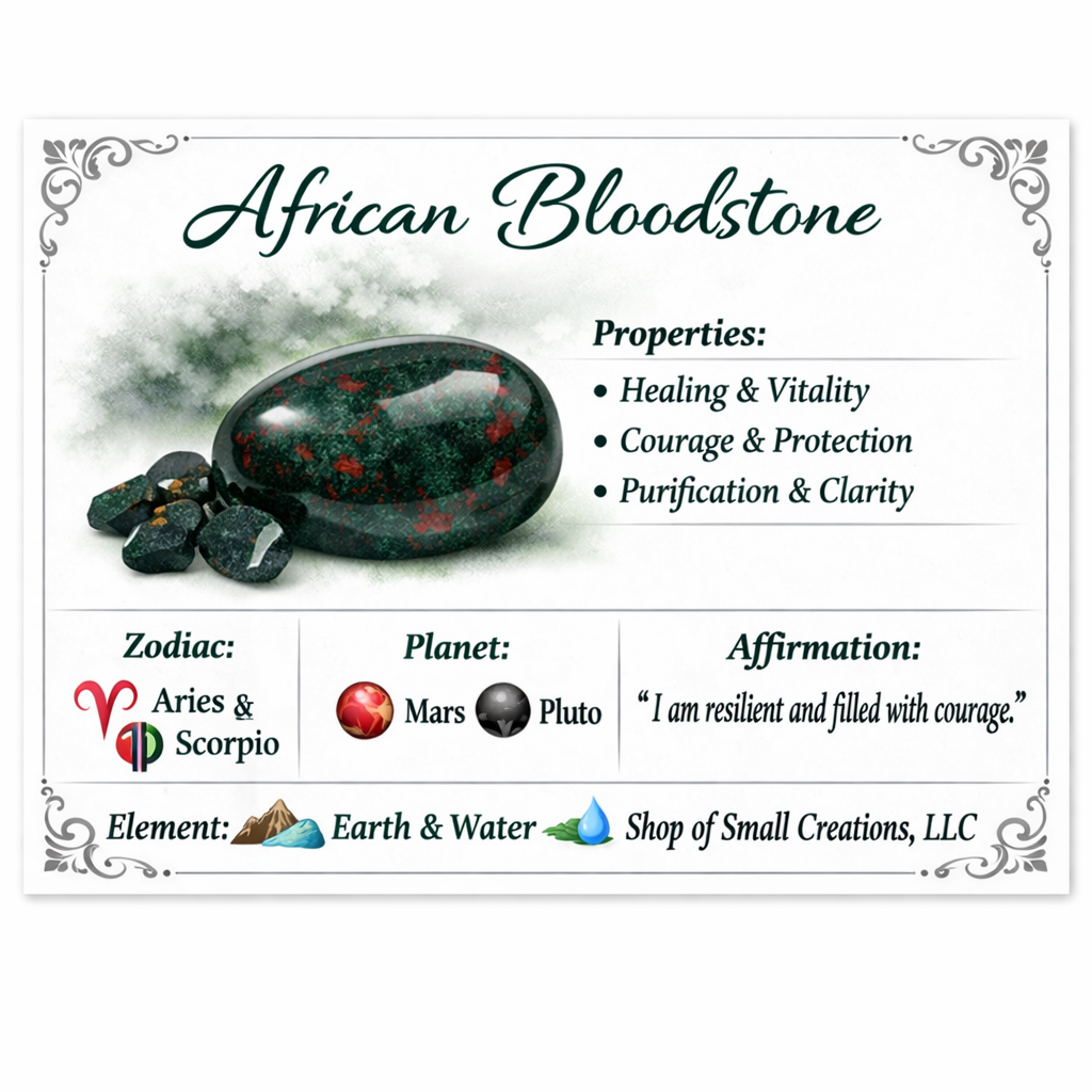 African Bloodstone Beaded Stretch Necklace - 6mm • Stretchy Durable Cord • Protection &amp; Grounding Crystal Jewelry