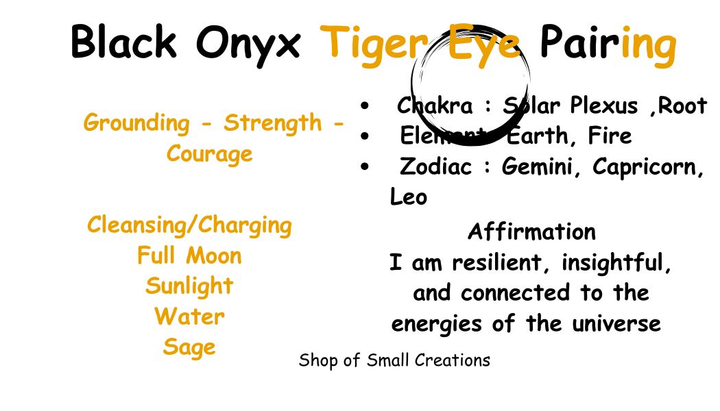 Black Onyx, Tiger Eye Beaded Bracelet - 6mm | Handmade, Stretch