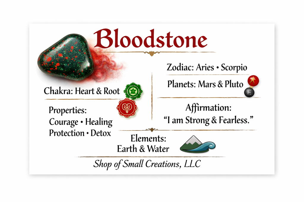 Bloodstone Beaded Stretch Necklace 6mm | Strength Vitality Protection, Healing Crystal Jewelry, Gift for Her