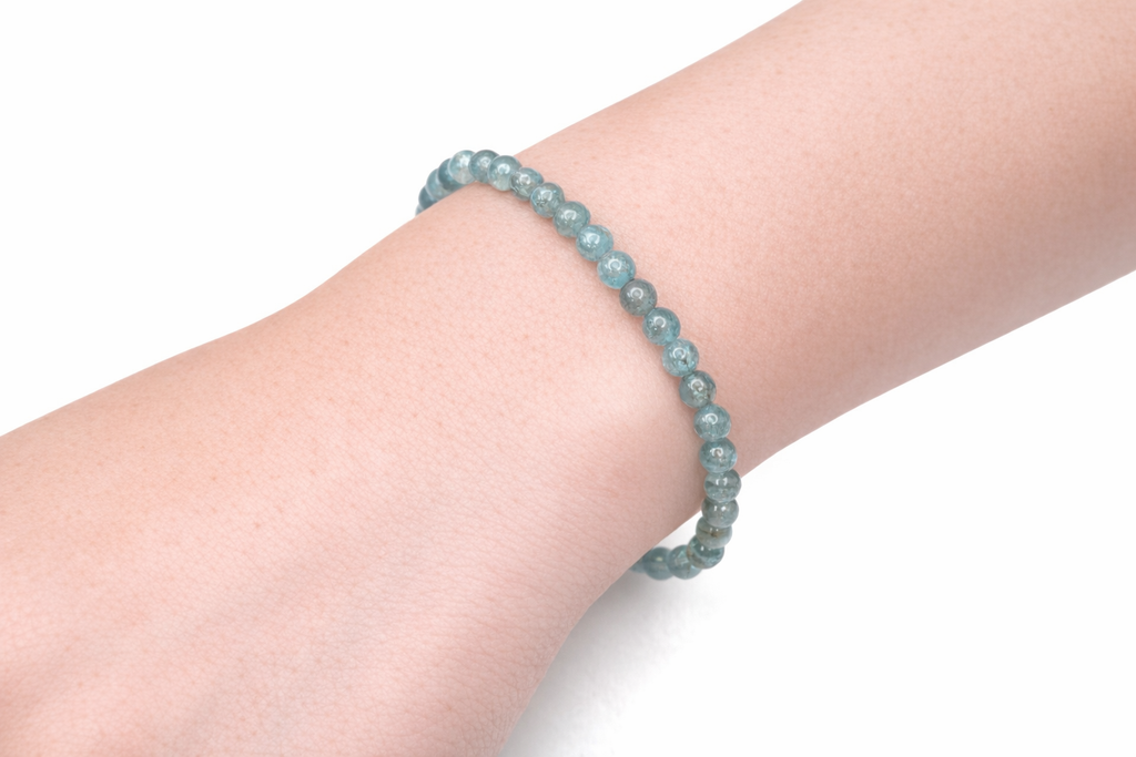 Apatite Beaded Stretch Bracelet 5mm | Motivation Clarity Focus, Healing Crystal Jewelry, Gift for Her