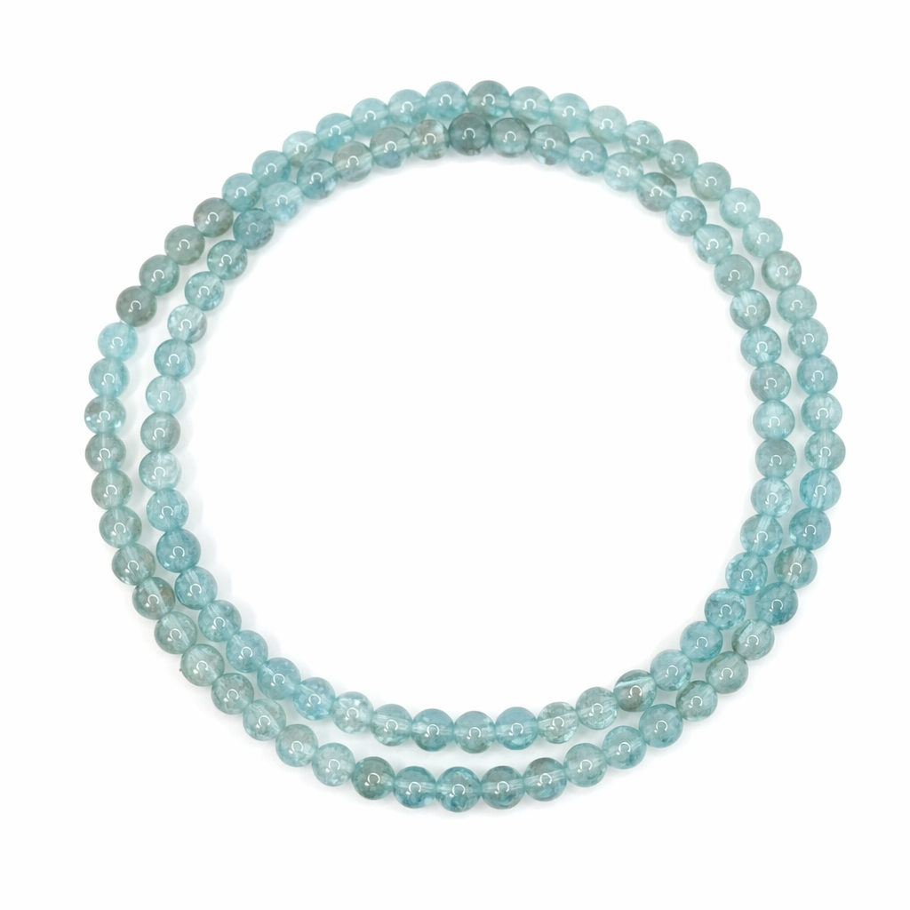 Apatite Beaded Stretch Necklace 5mm | Motivation Clarity Focus, Healing Crystal Jewelry, Gift for Her