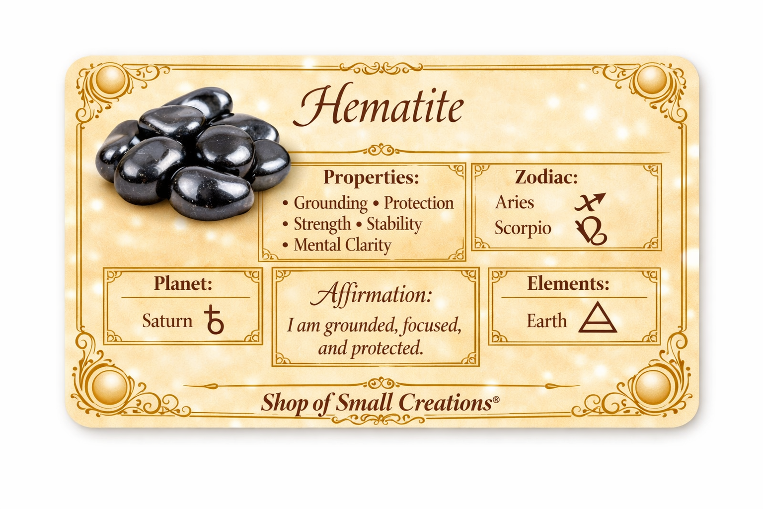 Hematite Beaded Stretch Bracelet 6mm | Grounding Protection Strength, Healing Crystal Jewelry, Gift for Her