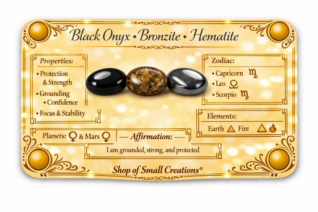 Black Onyx + Bronzite Beaded Stretch Bracelet 6mm | Protection Grounding Strength, Healing Crystal Jewelry, Gift for Him