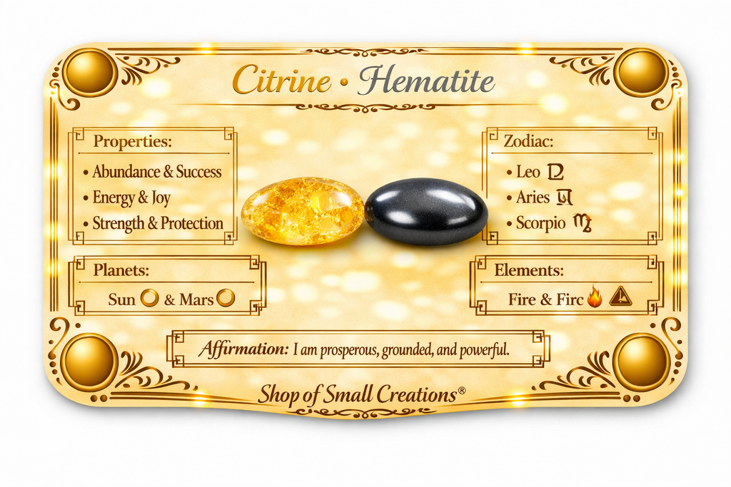 Citrine + Hematite Beaded Stretch Bracelet 6mm | Joy Abundance Positivity, Healing Crystal Jewelry, Gift for Her