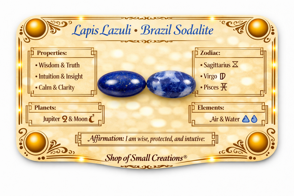 Matte Lapis Lazuli + Sodalite Beaded Stretch Bracelet 6-7mm | Wisdom Truth Clarity, Healing Crystal Jewelry, Gift for Her
