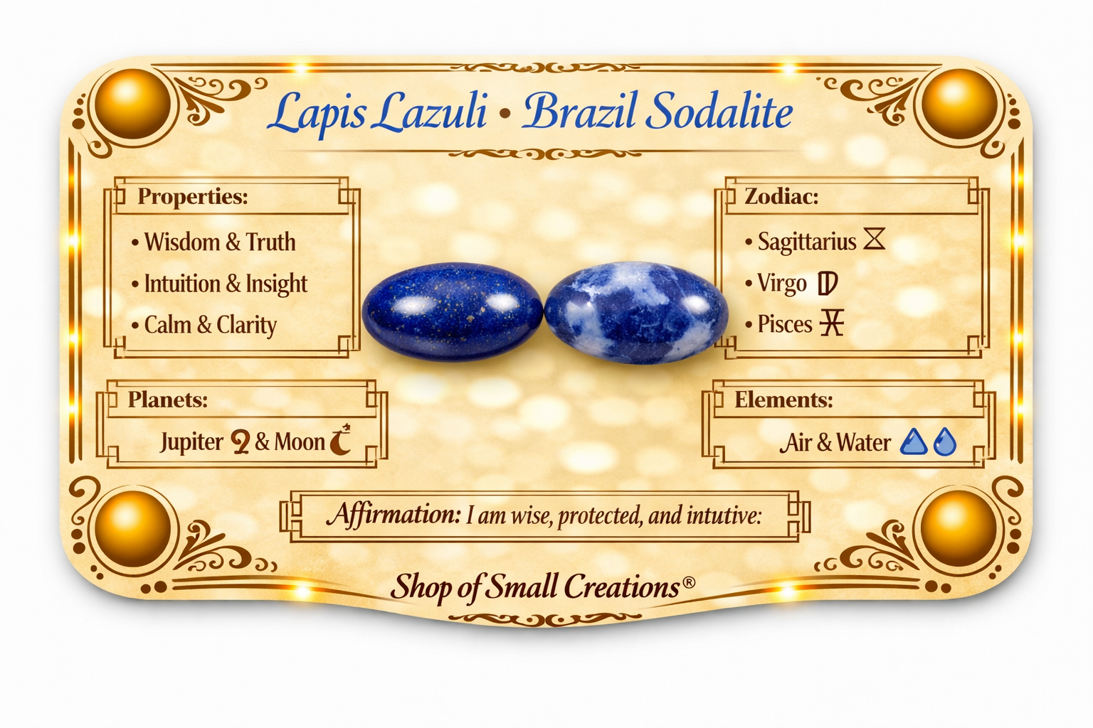 Matte Lapis Lazuli + Sodalite Beaded Stretch Bracelet 6-7mm | Wisdom Truth Clarity, Healing Crystal Jewelry, Gift for Her