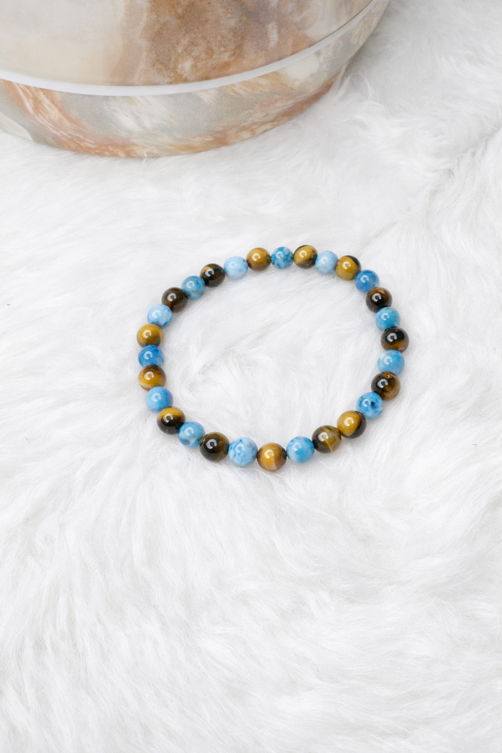 Apatite Beaded Stretch Bracelet | Motivation Clarity Focus, Healing Crystal Jewelry, Gift for Her