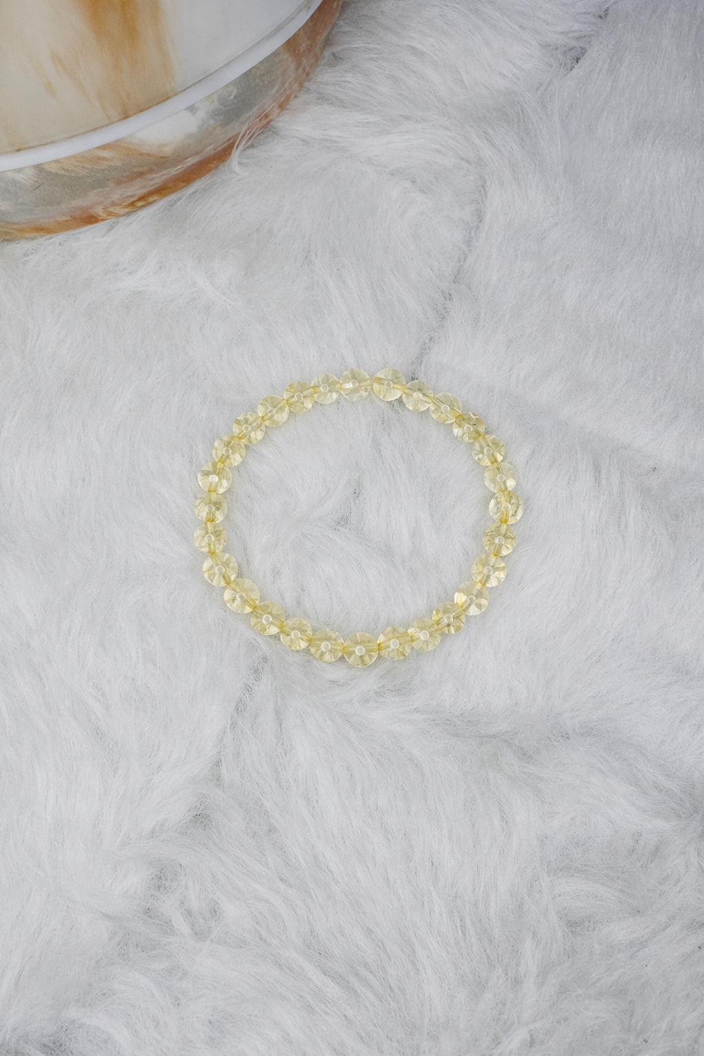 Citrine Beaded Stretch Bracelet 6mm | Joy Abundance Positivity, Healing Crystal Jewelry, Gift for Her