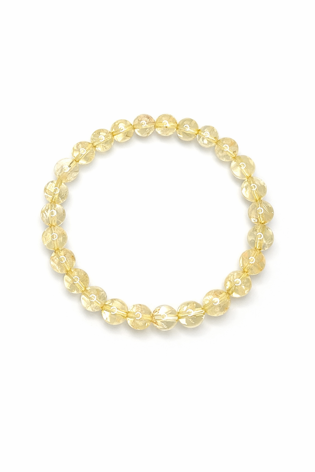 Citrine Beaded Stretch Bracelet 6mm | Joy Abundance Positivity, Healing Crystal Jewelry, Gift for Her