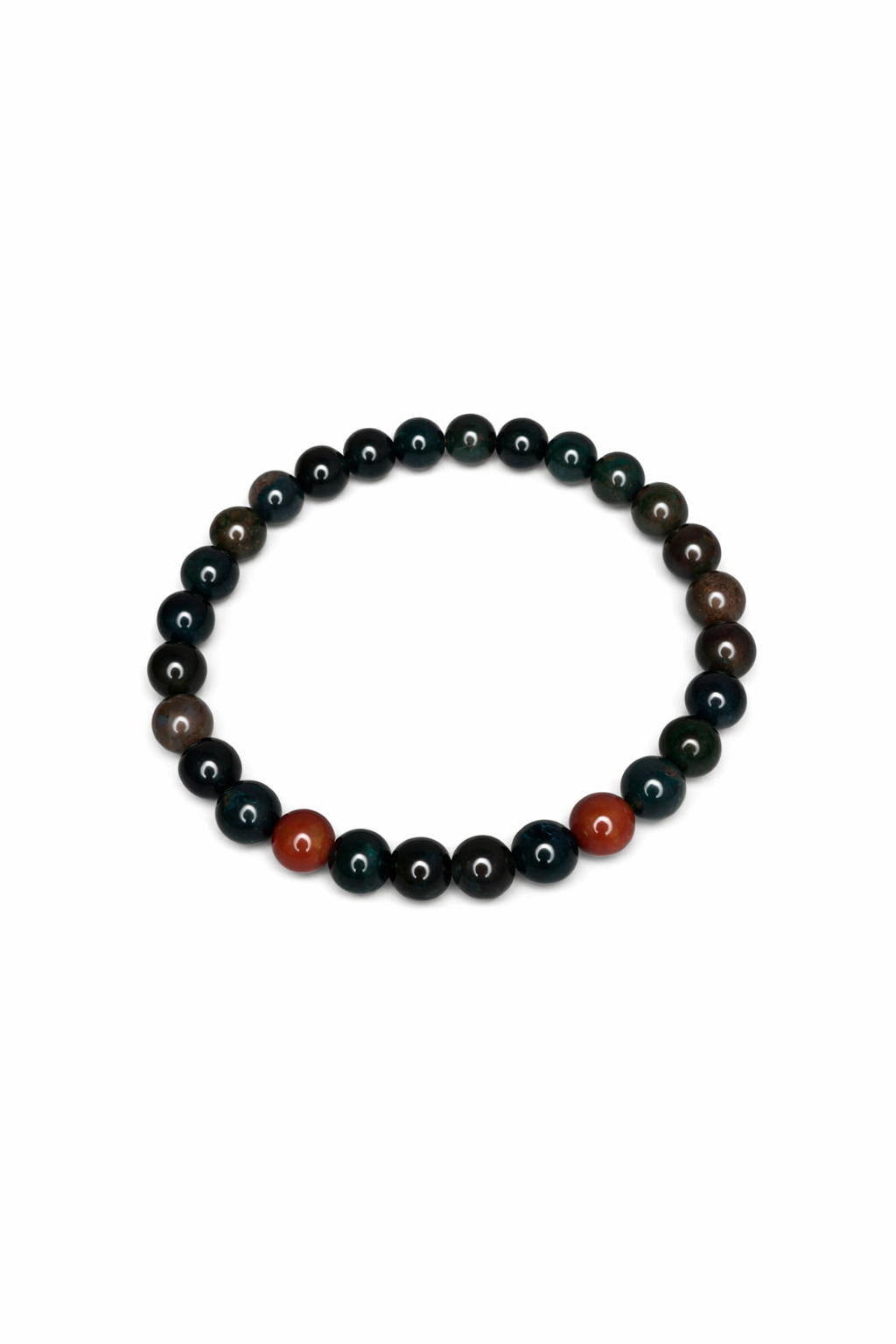 Bloodstone Beaded Stretch Bracelet | Strength Vitality Protection, Healing Crystal Jewelry, Gift for Her