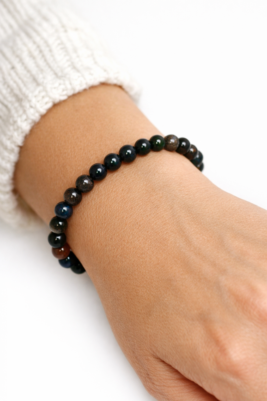 Bloodstone Beaded Stretch Bracelet | Strength Vitality Protection, Healing Crystal Jewelry, Gift for Her
