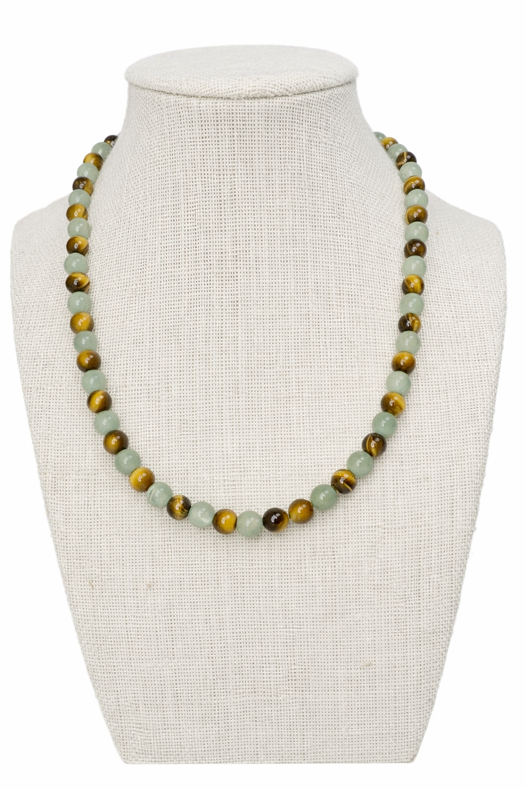 Green Aventurine Beaded Stretch Necklace 6mm | Luck Renewal Prosperity, Healing Crystal Jewelry, Gift for Her