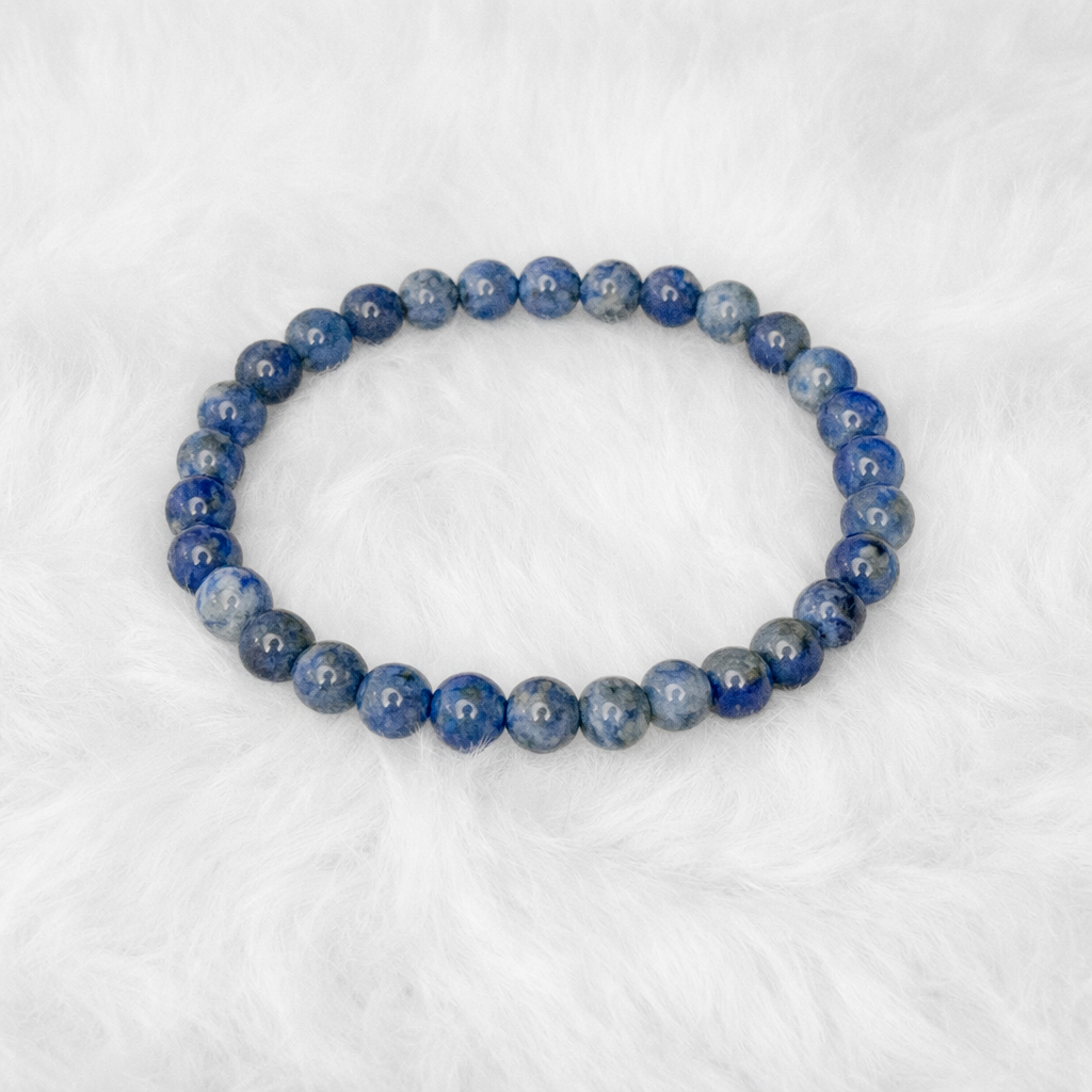 Lapis Lazuli Beaded Stretch Bracelet 6mm | Wisdom Truth Clarity, Healing Crystal Jewelry, Gift for Her