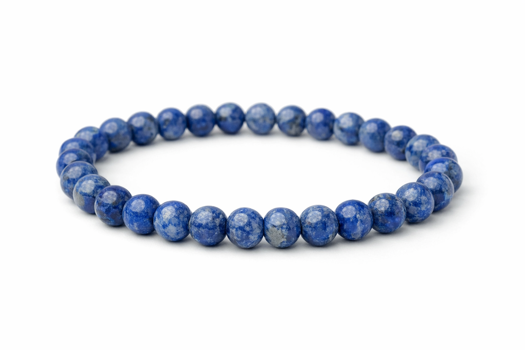 Lapis Lazuli Beaded Stretch Bracelet 6mm | Wisdom Truth Clarity, Healing Crystal Jewelry, Gift for Her