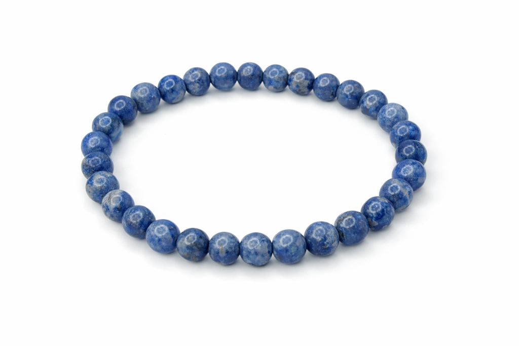 Lapis Lazuli Beaded Stretch Bracelet 6mm | Wisdom Truth Clarity, Healing Crystal Jewelry, Gift for Her