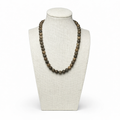 Bronzite (Matte) Beaded Stretch Necklace 8mm • No Clasp • Grounding & Confidence Crystal Jewelry • Handmade