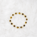 Tiger’s Eye + Citrine Beaded Stretch Bracelet 6mm • No Clasp • Confidence & Joy Crystal Jewelry • Handmade - Shop of Small Creations, LLC