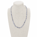 White Howlite (6mm) + Sodalite (4mm) Heishi Stretch Necklace • No Clasp • Calm & Clarity Crystal Jewelry