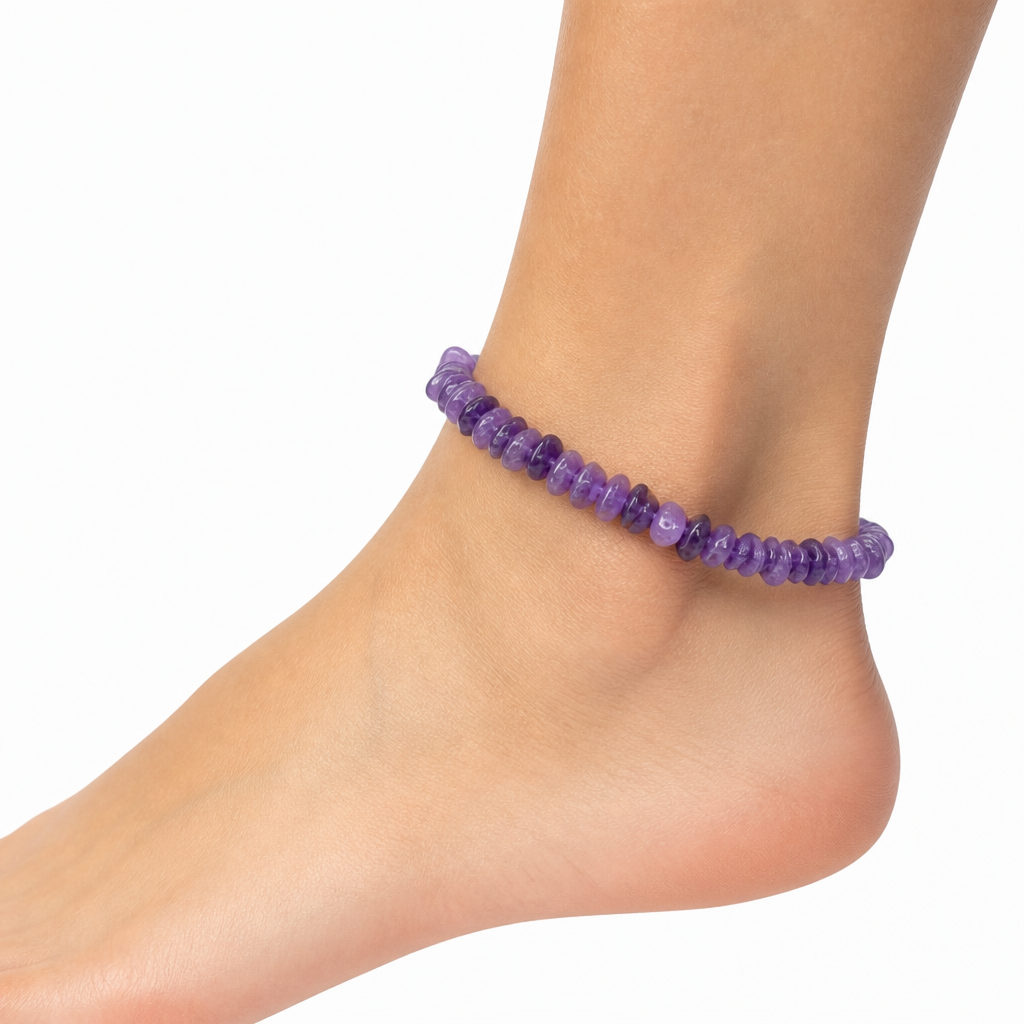 Amethyst Chip Stretch Bracelet 3-5mm • No Clasp • Calm & Clarity Crystal Jewelry • Handmade