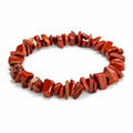 Red Jasper Chip Beaded Stretch Bracelet 3-5mm • No Clasp • Strength &amp; Grounding Crystal Jewelry