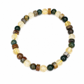 Citrine, Bloodstone, Red Creek Jasper 6mm Beaded Stretch Bracelet • Energy & Strength Crystal Jewelry