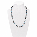 Black Onyx Smoky Quartz Apatite Clear Quartz Stretch Necklace 6mm • Protection & Clarity Crystal Jewelry