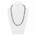 Tiger’s Eye, Azurite, Hematite, Unakite Stretch Necklace • Confidence & Intuition Crystal Jewelry
