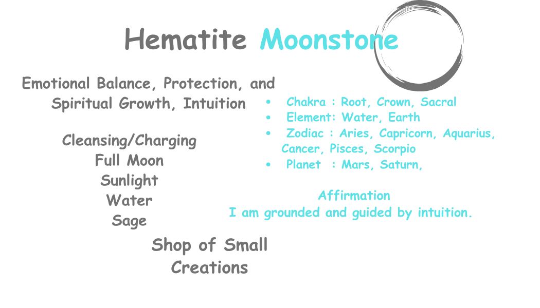 Moonstone, Hematite Beaded Stretch Necklace– 6mm | Made to Order