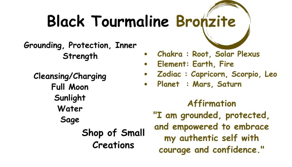 Black Tourmaline, Bronzite Beaded Stretch Necklace – 6mm, 4mm | Made to Order, No Clasp