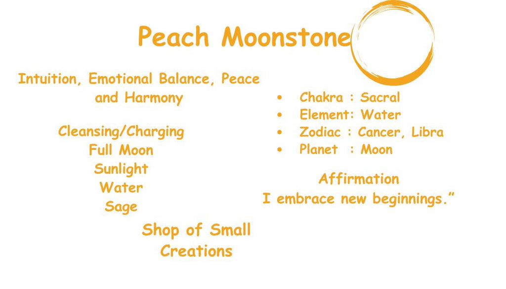 Peach Moonstone Beaded Stretch Bracelet - 6mm | Made to Order