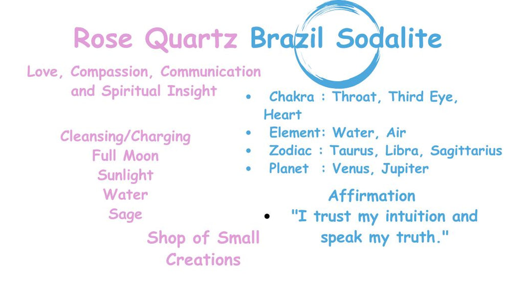 Matte Rose Quartz, Brazil Sodalite Beaded Stretch Bracelet - 6mm | Made to Order