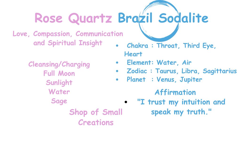 Matte Rose Quartz, Brazil Sodalite Beaded Stretch Bracelet - 6mm | Made to Order