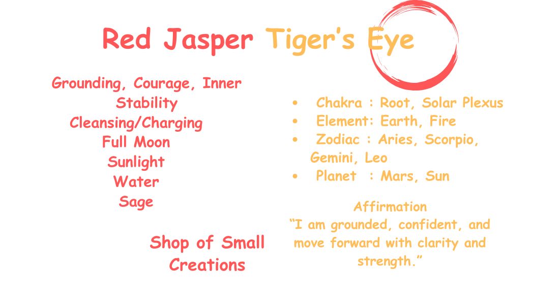 Red Jasper (Rondelle), Tiger’s Eye Beaded Stretch Bracelet – 6mm | Made to Order