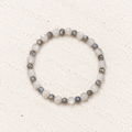 Moonstone, Labradorite Beaded Stretch Bracelet, 6mm Natural Gemstone Beads, Intuition Crystal, Protection Jewelry, Spiritual Stretch Bracelet