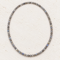 Labradorite Beaded Stretch Necklace 6mm, Blue Flash Crystal, Beaded Stretch Necklace, Spiritual Protection Jewelry