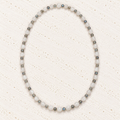 Moonstone Labradorite Beaded Stretch Necklace, 6mm Natural Gemstone Beads, Intuition Crystal, Protection Jewelry, Spiritual Stretch Necklace