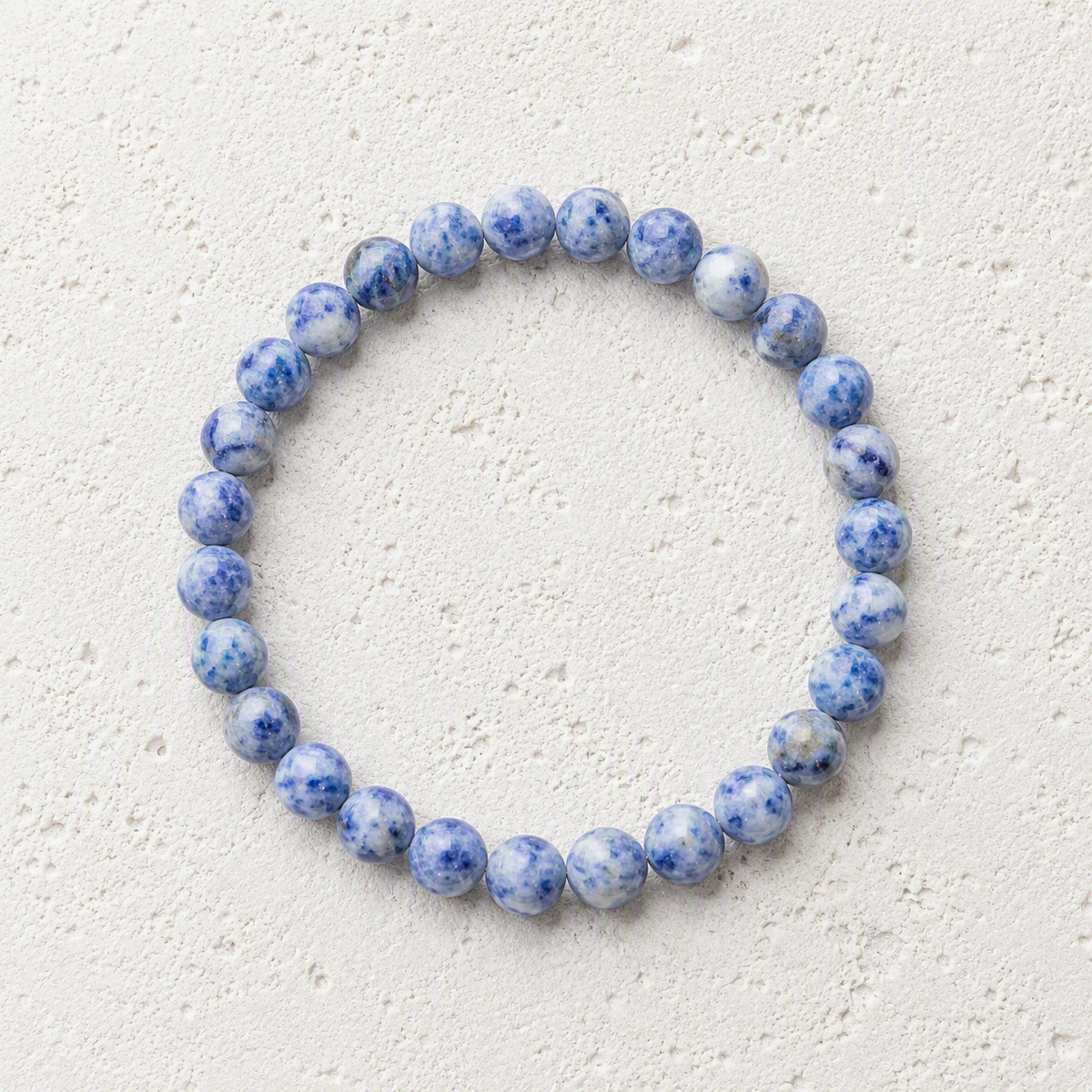 Brazil Sodalite Matte 6mm Beaded Stretch Bracelet;• Clarity, Confidence, Inner Peace