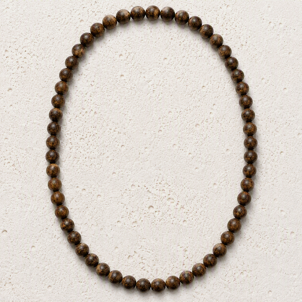 Bronzite Matte 8mm Beaded Stretch Necklace • Confidence, Strength, Grounding