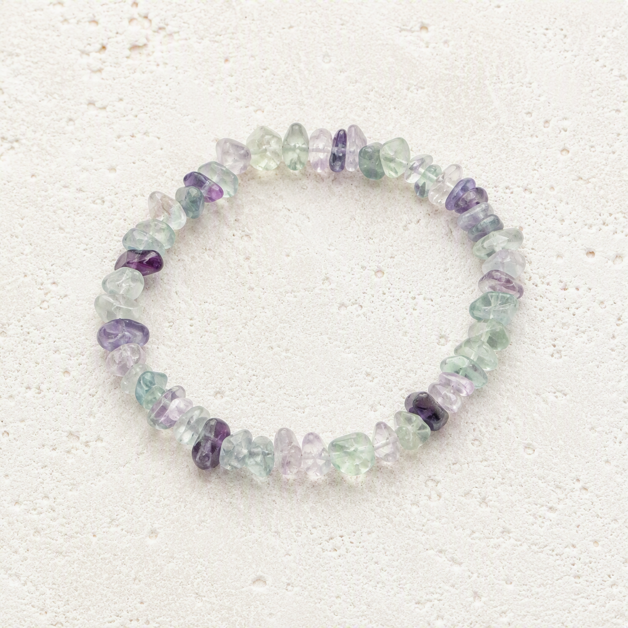 Fluorite Chip Stretch Bracelet 3-5mm • Clarity, Focus, Balance