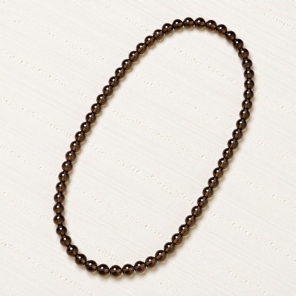 Smoky Quartz 6mm Stretch Necklace • Grounding, Balance, Inner Strength