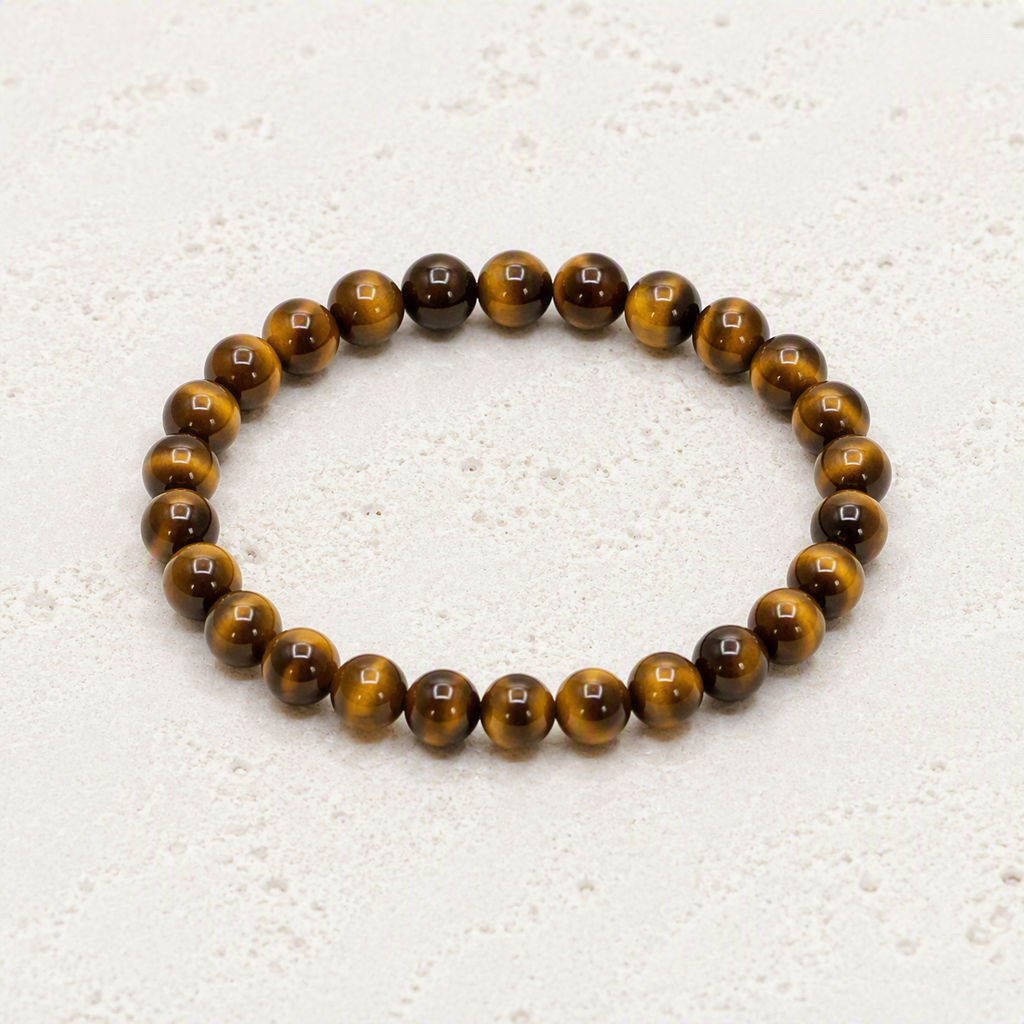Tiger's Eye 6mm Beaded Stretch Bracelet • Confidence, Courage, Focus