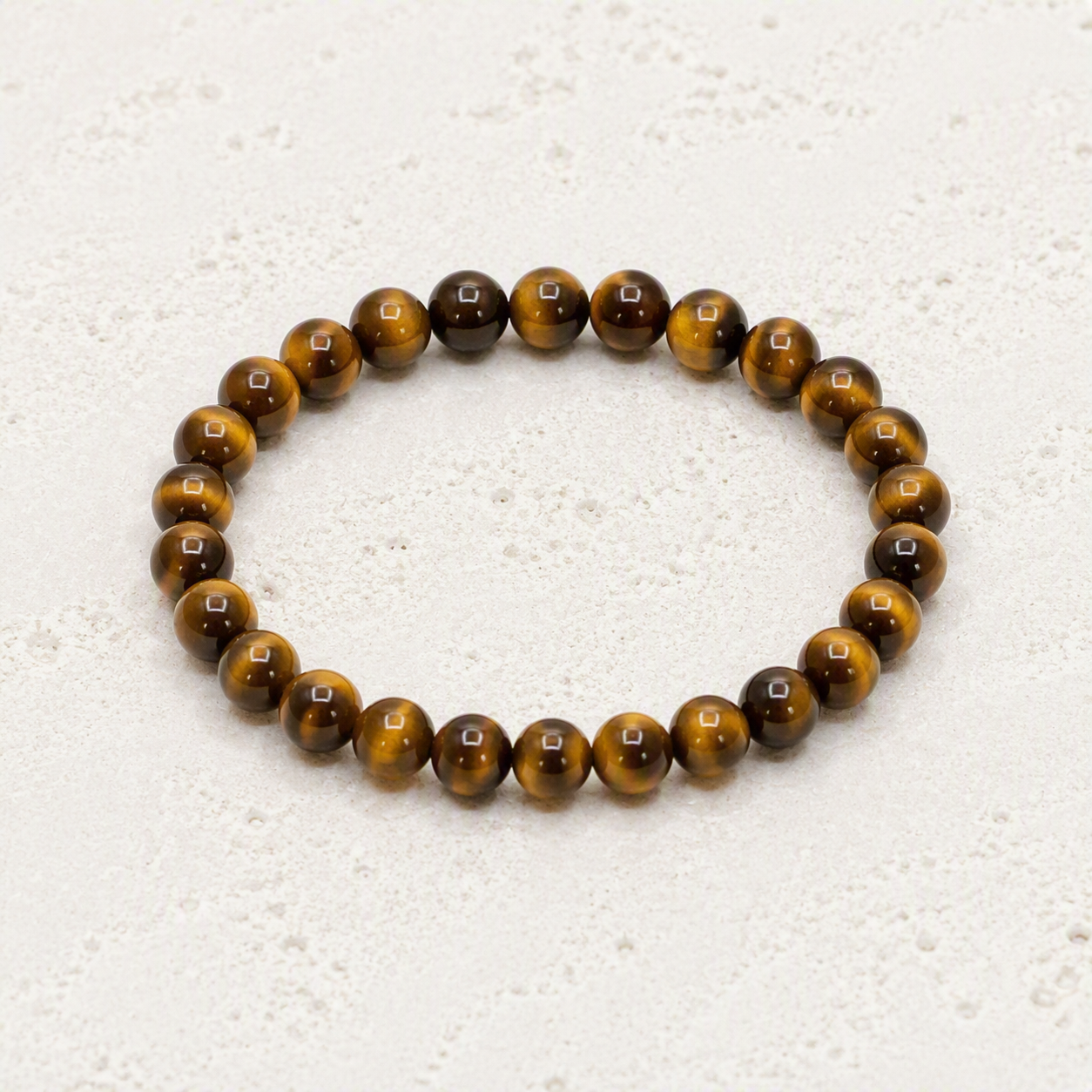Tiger's Eye 6mm Beaded Stretch Bracelet • Confidence, Courage, Focus