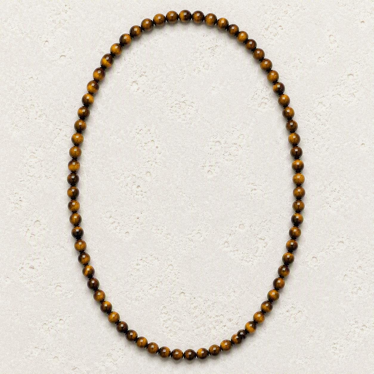 Tiger's Eye 6mm Beaded Stretch Necklace • Confidence, Courage, Focus