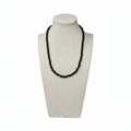 Black beaded stretch necklace with 6mm round beads