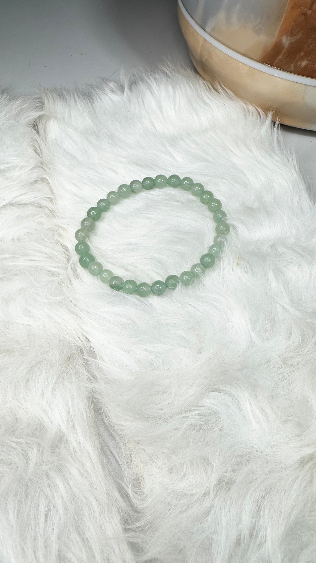 Green Aventurine Beaded Stretch Bracelet – 6mm | Made to Order
