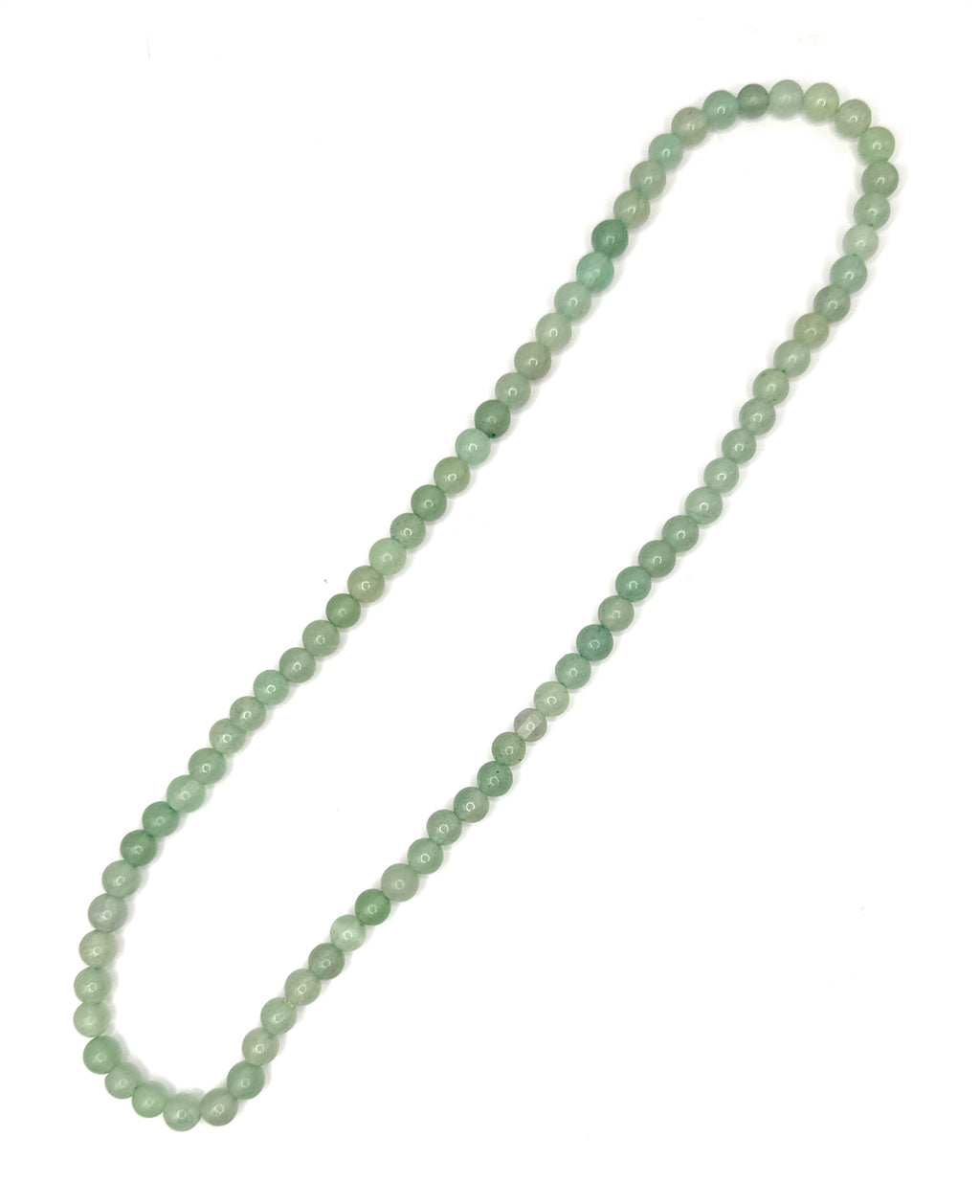Green Aventurine Beaded Stretch Necklace – 6mm | Made to Order, No Clasp