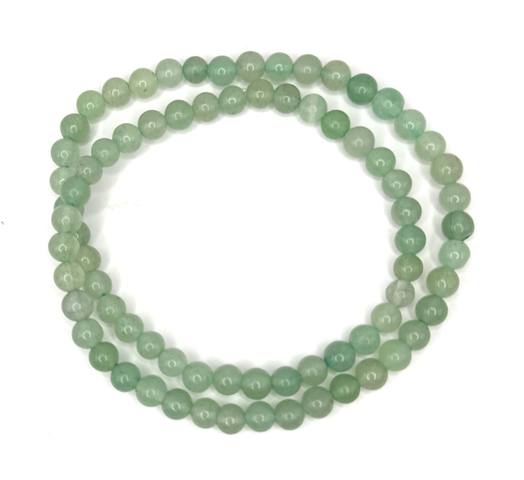 Green Aventurine Beaded Stretch Necklace – 6mm | Made to Order, No Clasp