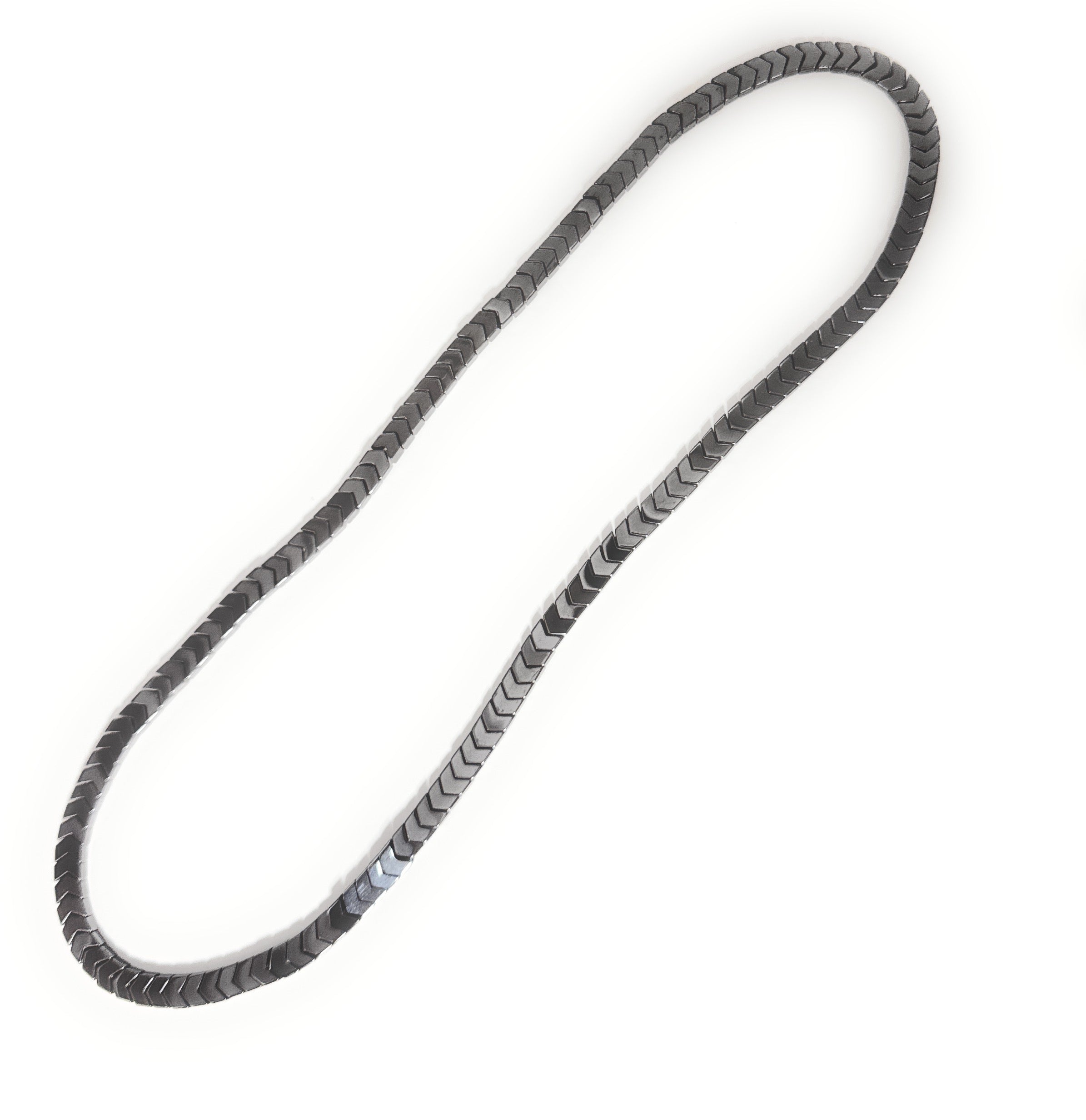 Arrow Hematite Beaded Stretch Necklace - 6x4mm | Made to Order, No Clasp
