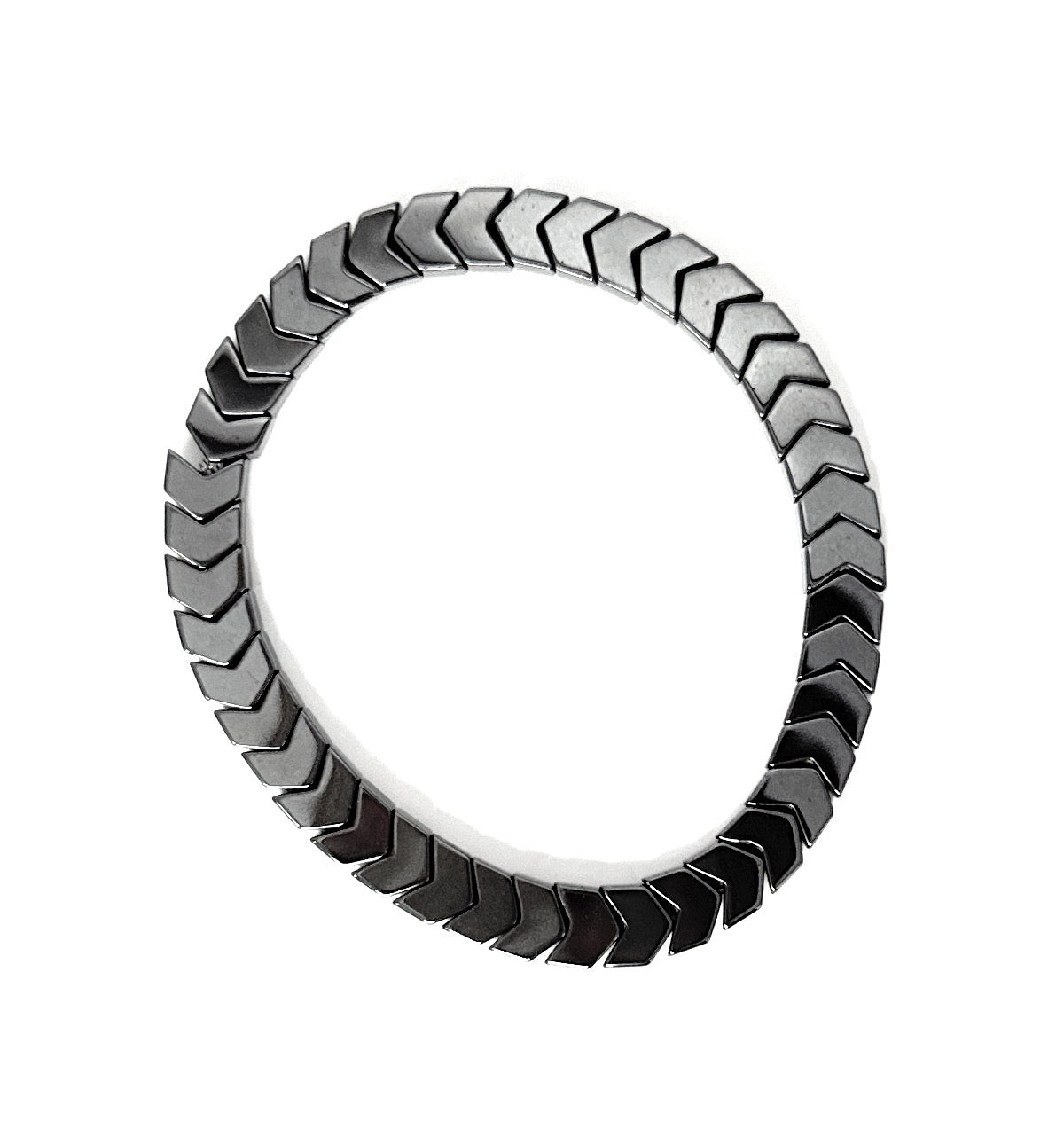 Arrow Hematite Beaded Stretch Bracelet - 6x4mm | Made to Order
